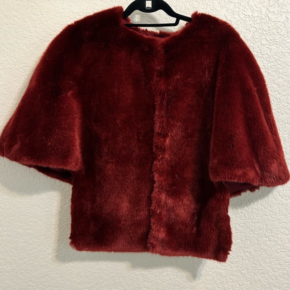Adrianna Papell Faux-Fur Wrap Size XS - Picture 2 of 4